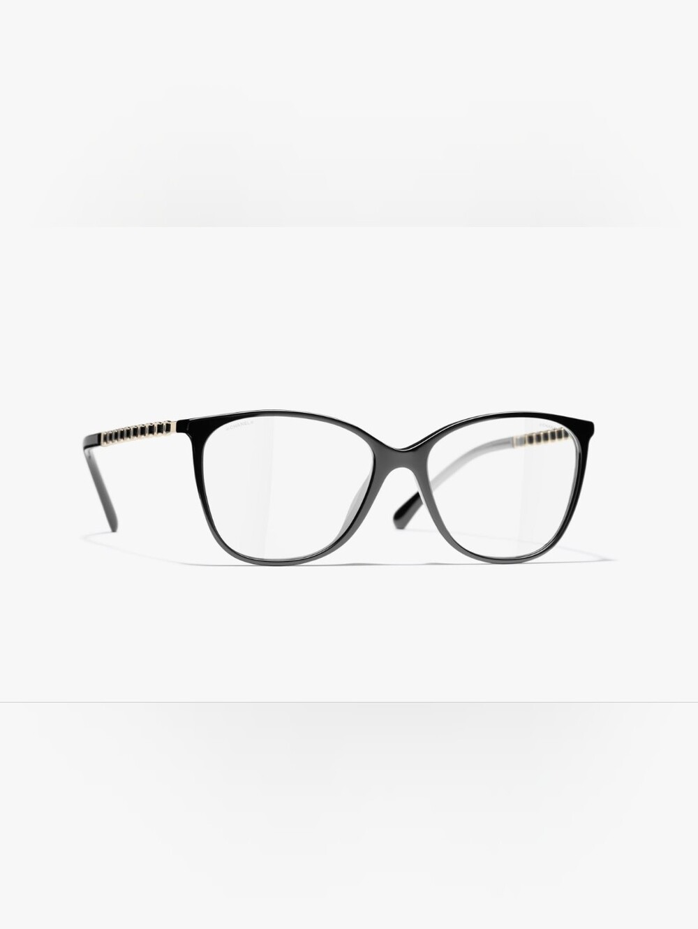 BNIB! Chanel CC Square Blue Light Glasses Acetate, Metal & Calfskin, Black W/COA - Picture 10 of 16